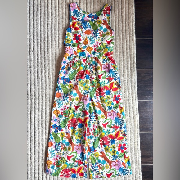 Boden Other - Boden Girls White Jumpsuit with Multicolor Tropical Print